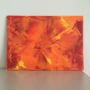 Summer Sunburst Acrylic painting orange wall art